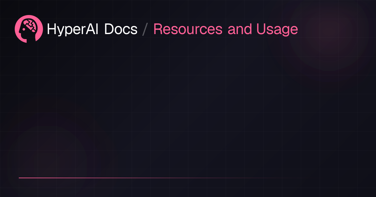 Resources and Usage